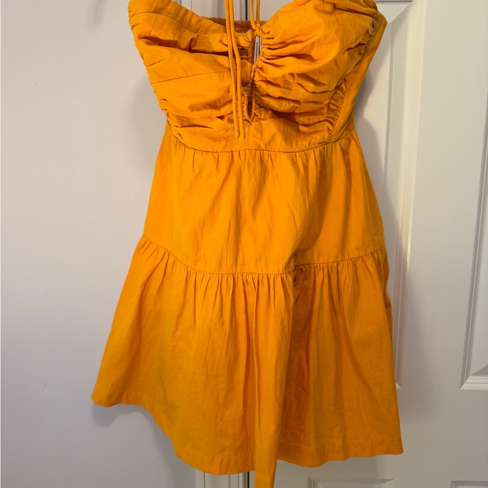Anthropolgie Strapless Orange Mini Dress